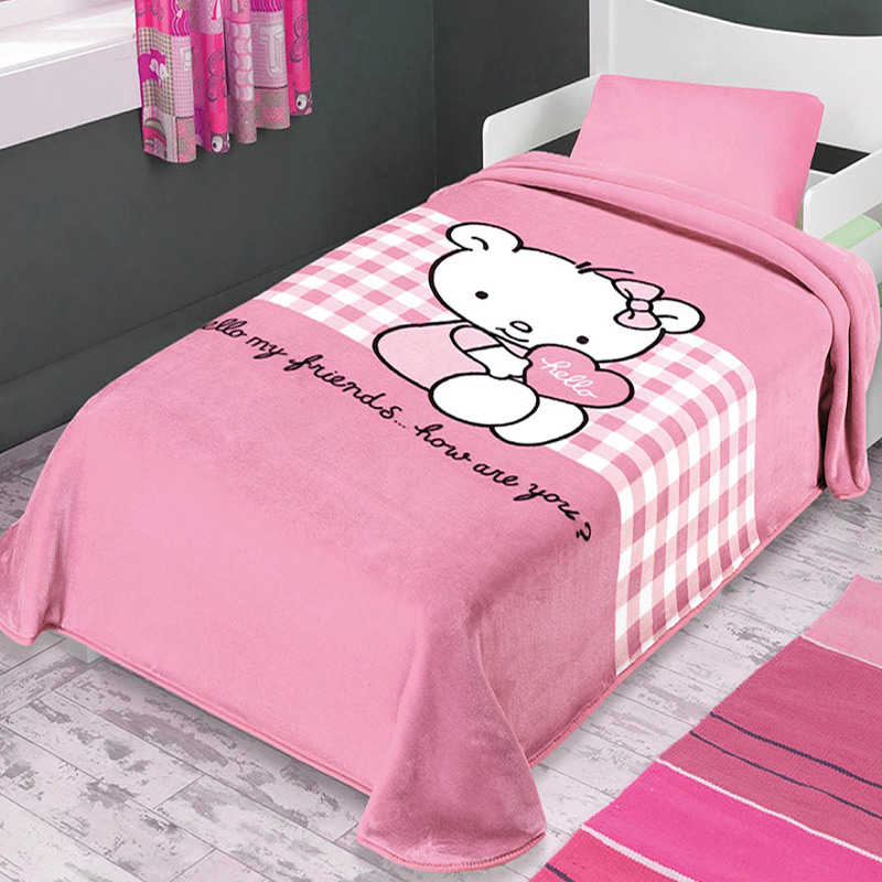 Κουβέρτα Βελουτέ Μονή Belpla 272 Kitty Pink